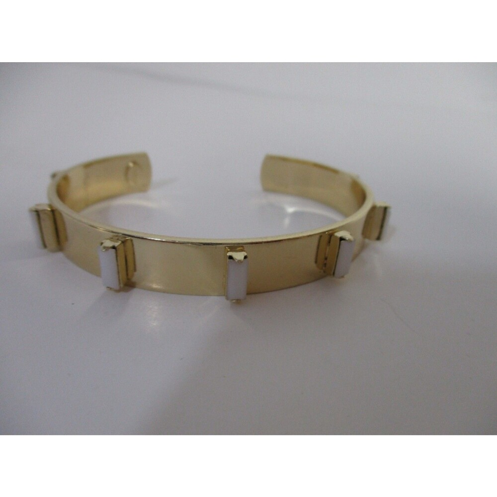 Joomi Lim Women's Lady Rebel Cuff Bracelet Gold White NWOT 198